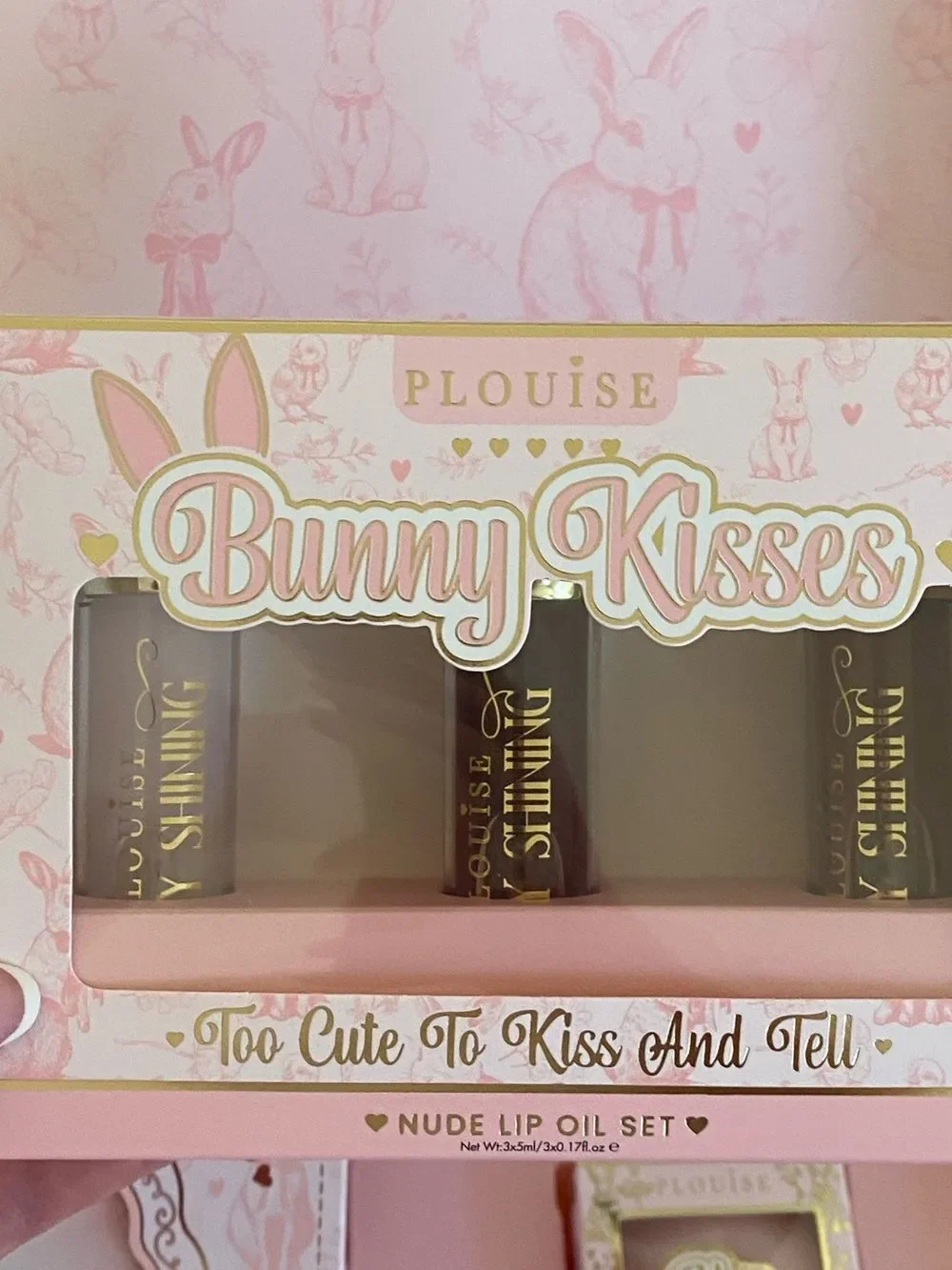 P.Louise Some Bunny Loves You Palette Book Lip Oils Bronzing Drops Gift Set NIB